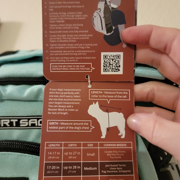 KG Sport Sack Dog Carrier Backpack - Light Blue - Picture 4 of 9